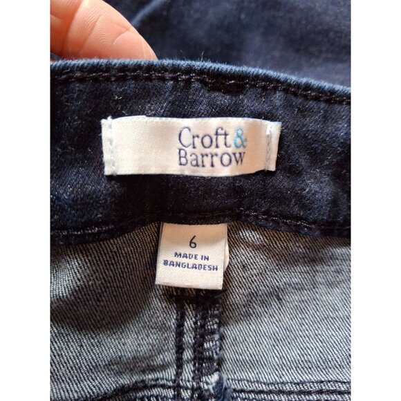 Croft & BarrowDenim Jeans Womens Size 6 Dark Blue - Picture 3 of 9